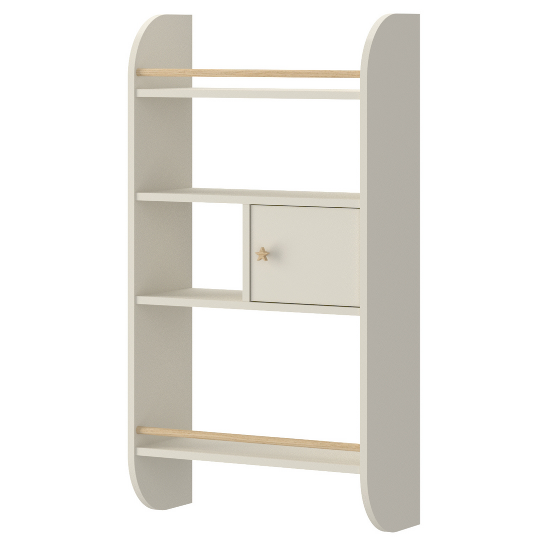 Bellamy Rainbow Wandregal mit Schrank und vier Ablagen im Kinderzimmer