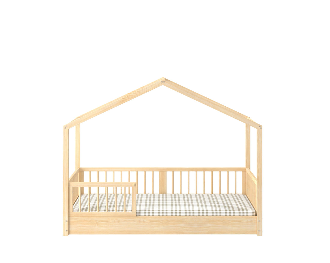 Dream Nest Hausbett 80x160 mit Rausfallschutz für Kinder