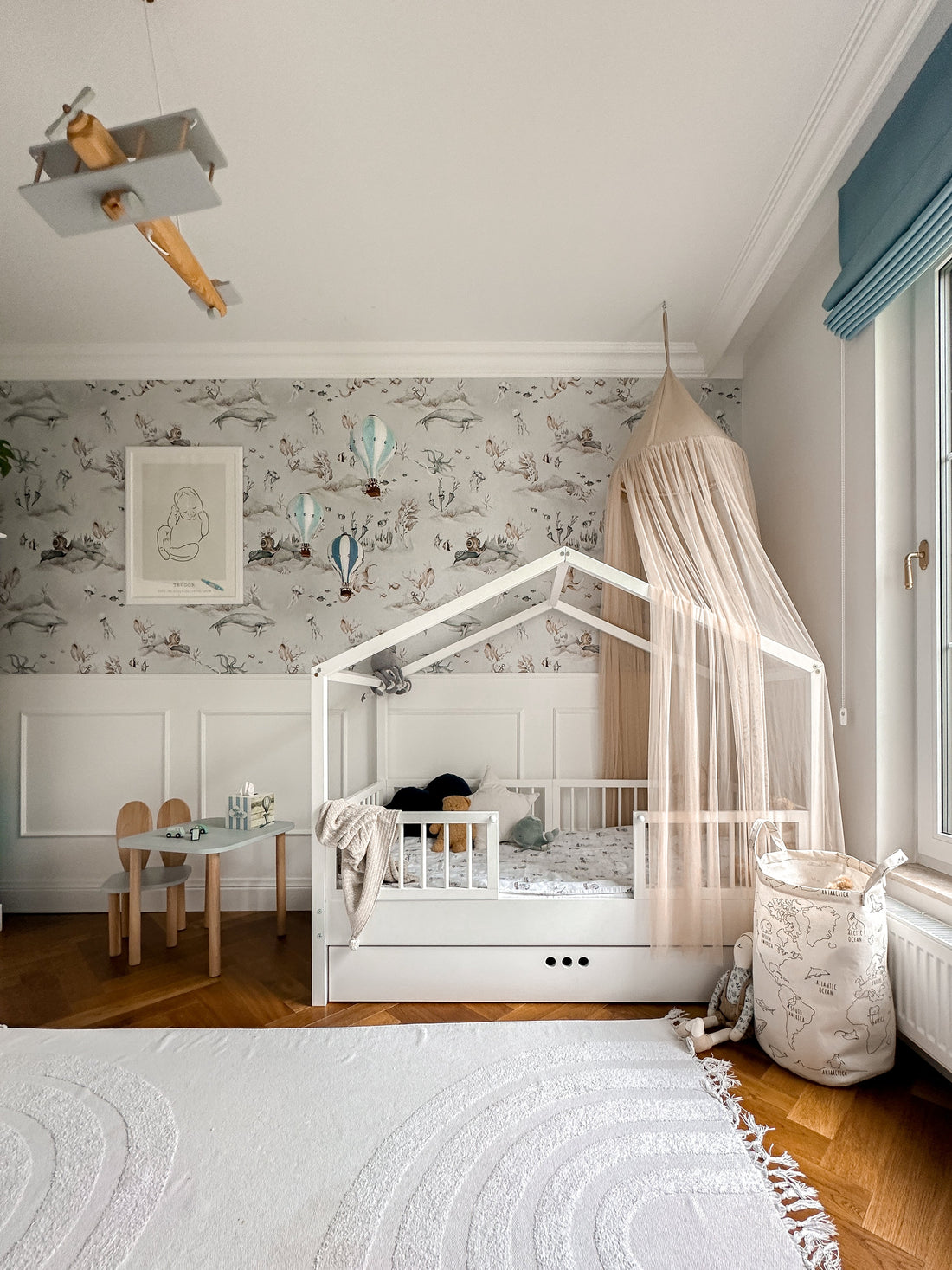 Dream Nest Hausbett 80x160 mit Rausfallschutz für Kinder