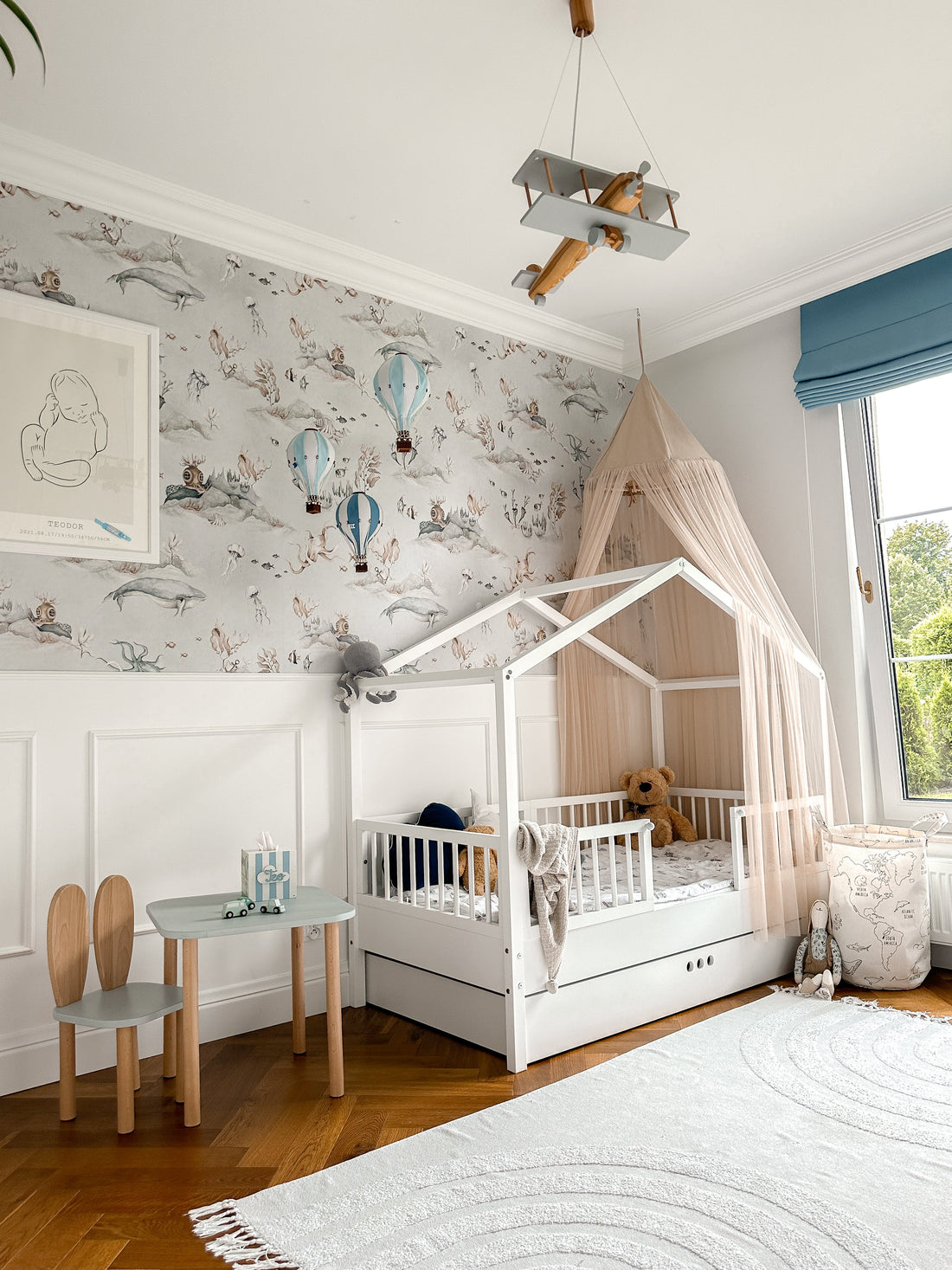 Dream Nest Hausbett 80x160 mit Rausfallschutz für Kinder