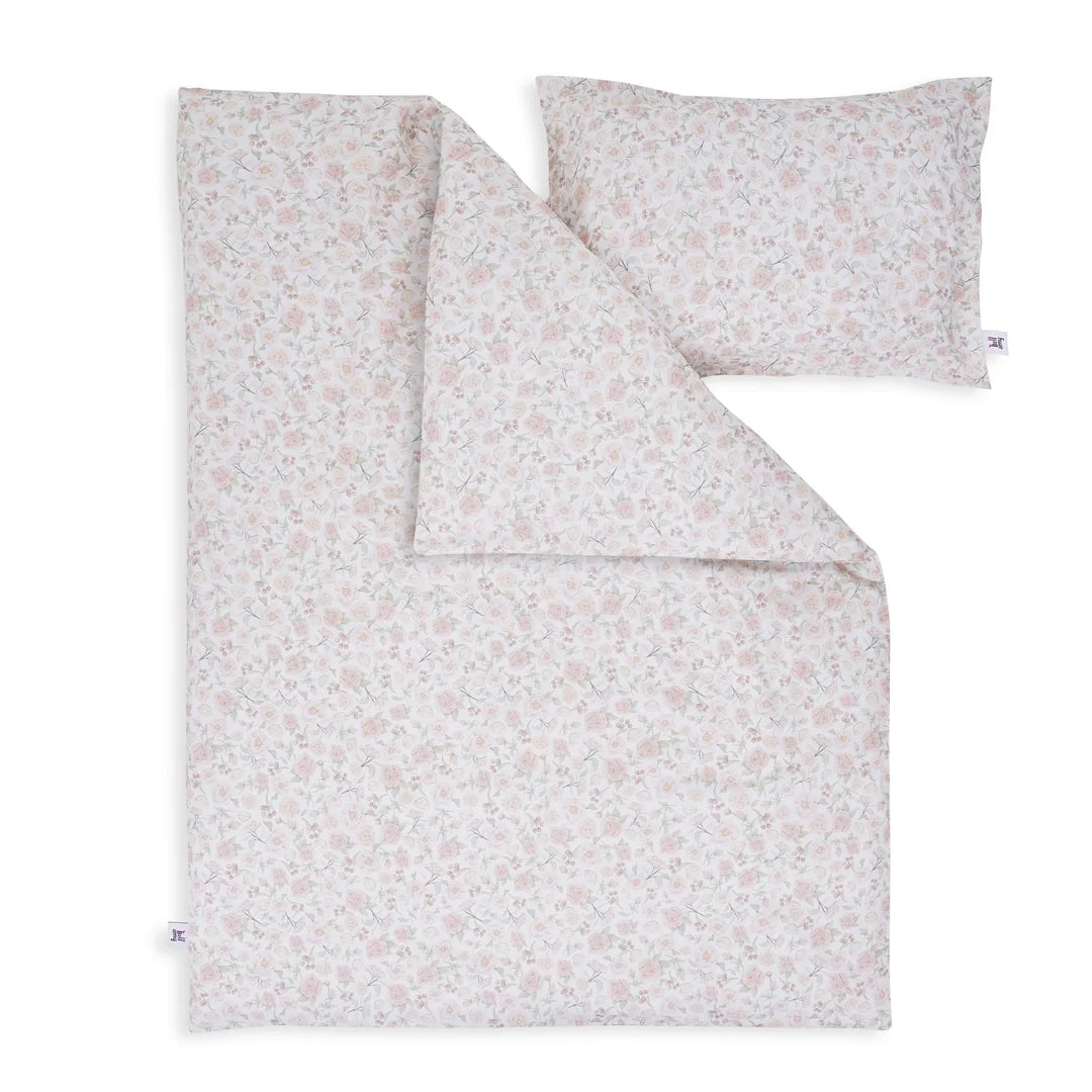 Bellamy Blooming Rose Bettwäsche Set 2 teilig mit Füllung 140x200 cm für Kinder aus OEKO-TEX zertifizierter Baumwolle mit antiallergischer Silikonwattefüllung