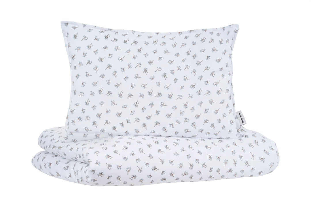 Bellamy Muślin Grove Kinderbettwäsche 2-teilig mit Füllung 100x135 cm aus OEKO-TEX zertifizierter Baumwollmusselin, bestehend aus Kissen 40x60 cm und Decke 100x135 cm mit antiallergischer Silikonhohlfiber