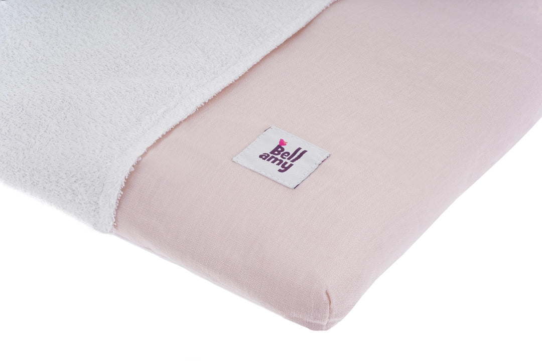 Bellamy Snowy Wickelauflage aus Leinen mit Bezug und Waschlappen