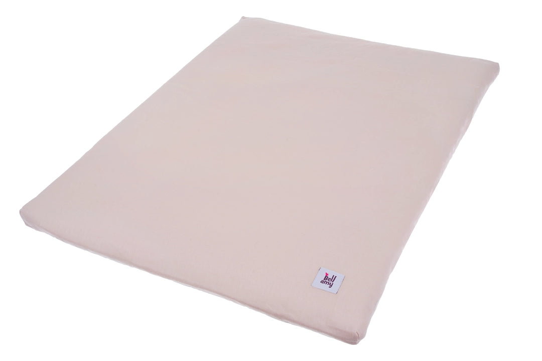 Bellamy Snowy Wickelauflage aus Leinen mit Bezug und Waschlappen