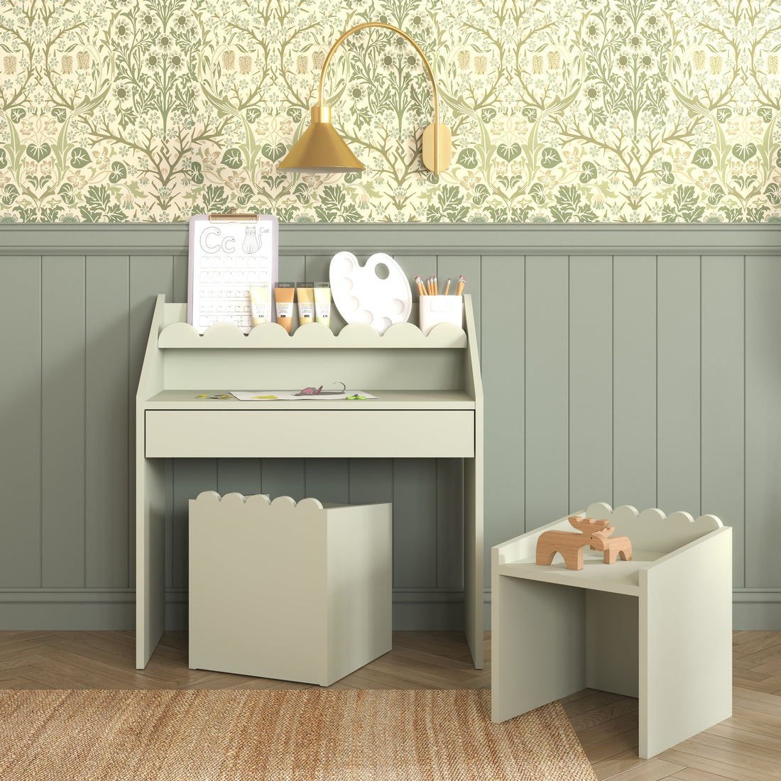 Bellamy Book Nook Kinderschreibtisch in einem aufgeräumten Kinderzimmer