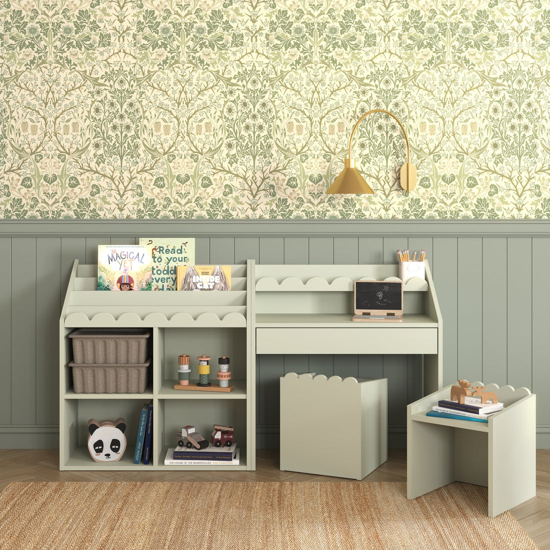 Montessori Kinderstuhl Book Nook, kompaktes Sitzmöbel für Kinder