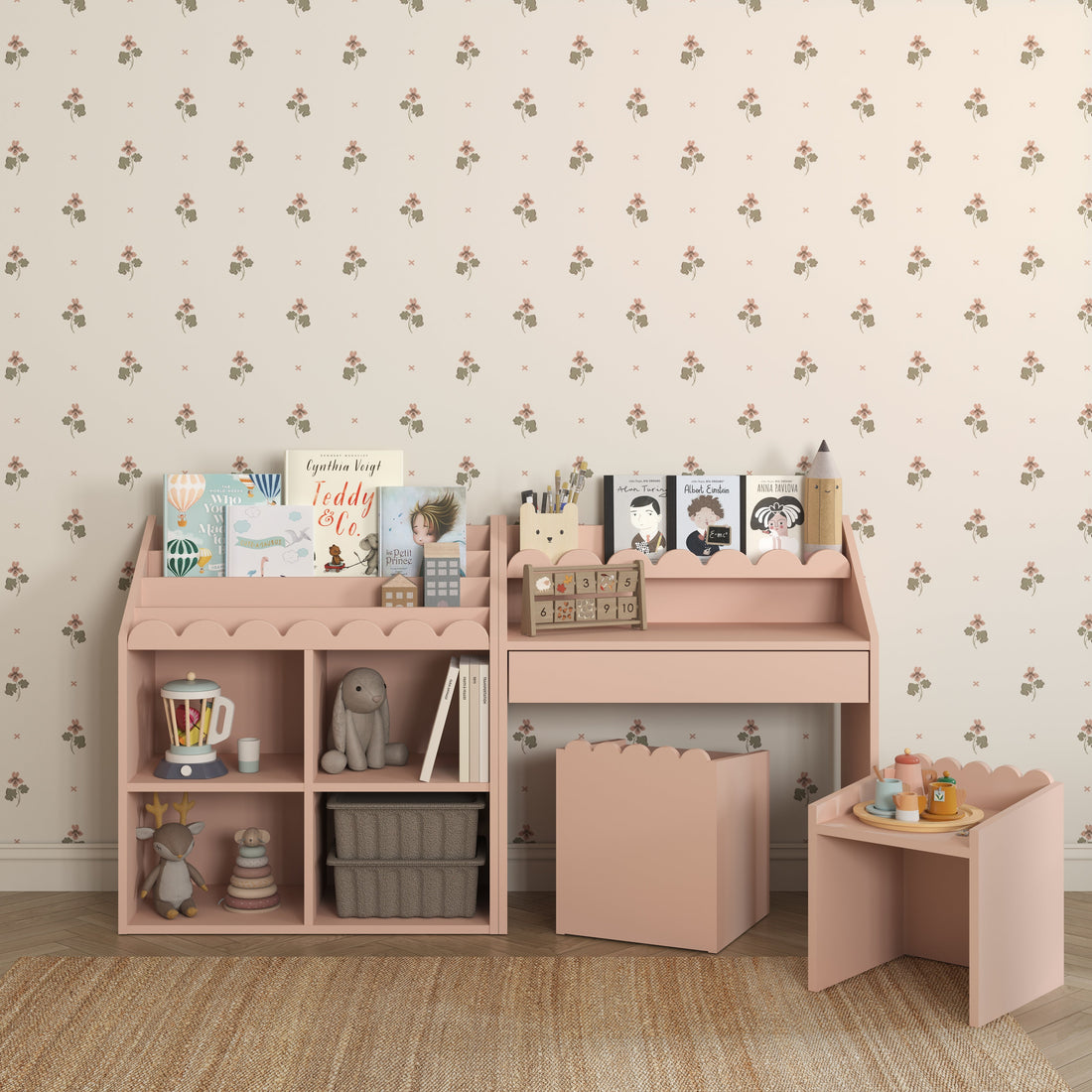 Montessori Kinderstuhl Book Nook, kompaktes Sitzmöbel für Kinder