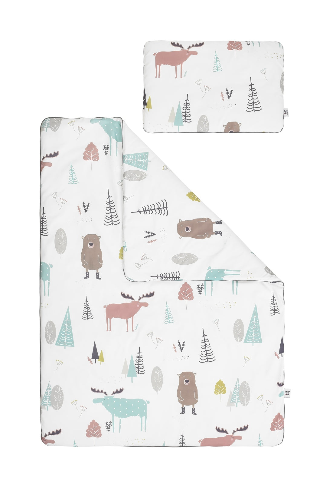Bellamy Kinderbettwäsche-Set „In the Woods" mit Füllung, 140x200 cm, aus OEKO-TEX-zertifizierter Baumwolle, antiallergisch