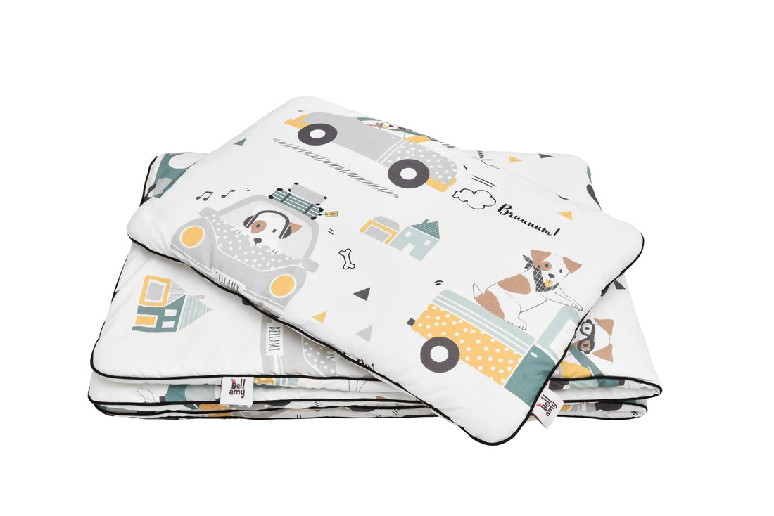 Bellamy Jackie Town Bettwäsche-Set 2-teilig mit Füllung 140x200 cm, Baumwolle OEKO-TEX, antiallergisch, für Kinder