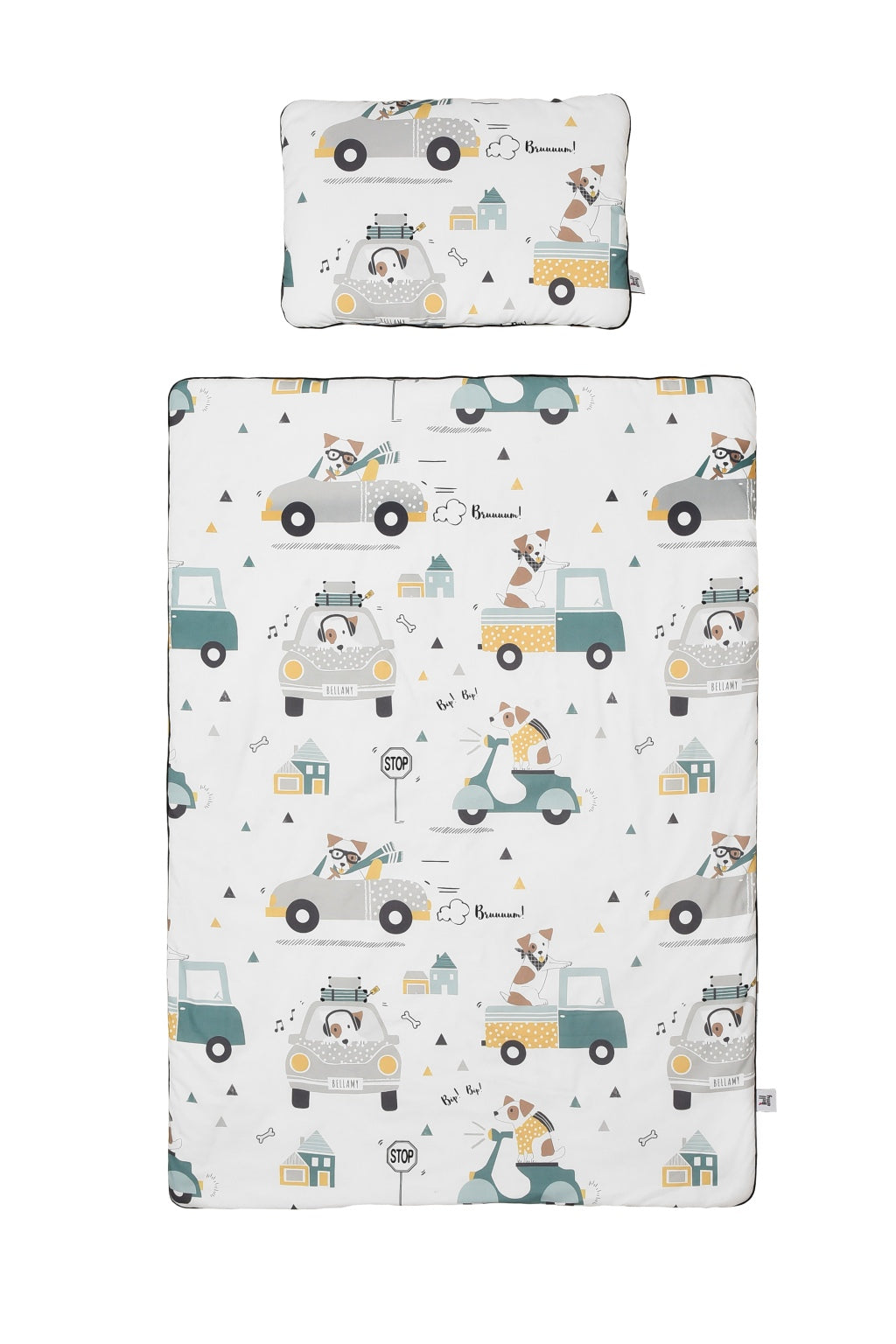 Bellamy Jackie Town Bettwäsche-Set 2-teilig mit Füllung 140x200 cm, Baumwolle OEKO-TEX, antiallergisch, für Kinder