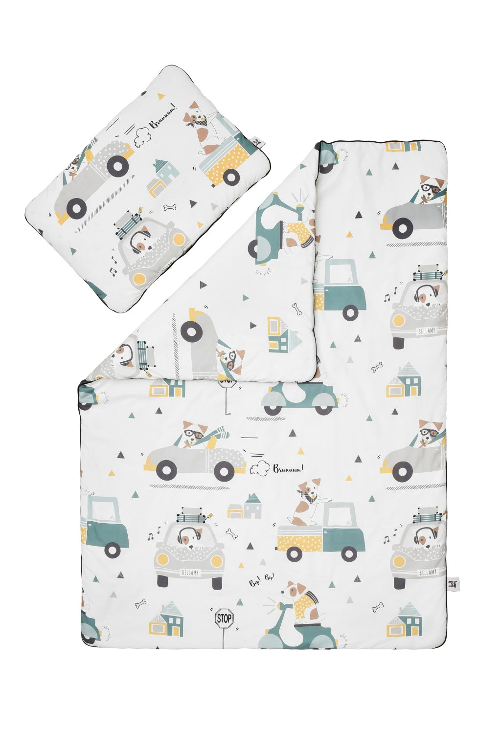 Bellamy Jackie Town Bettwäsche-Set 2-teilig mit Füllung 140x200 cm, Baumwolle OEKO-TEX, antiallergisch, für Kinder