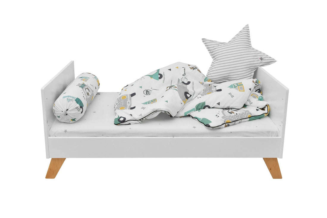 Bellamy Jackie Town Bettwäsche-Set 2-teilig mit Füllung 140x200 cm, Baumwolle OEKO-TEX, antiallergisch, für Kinder