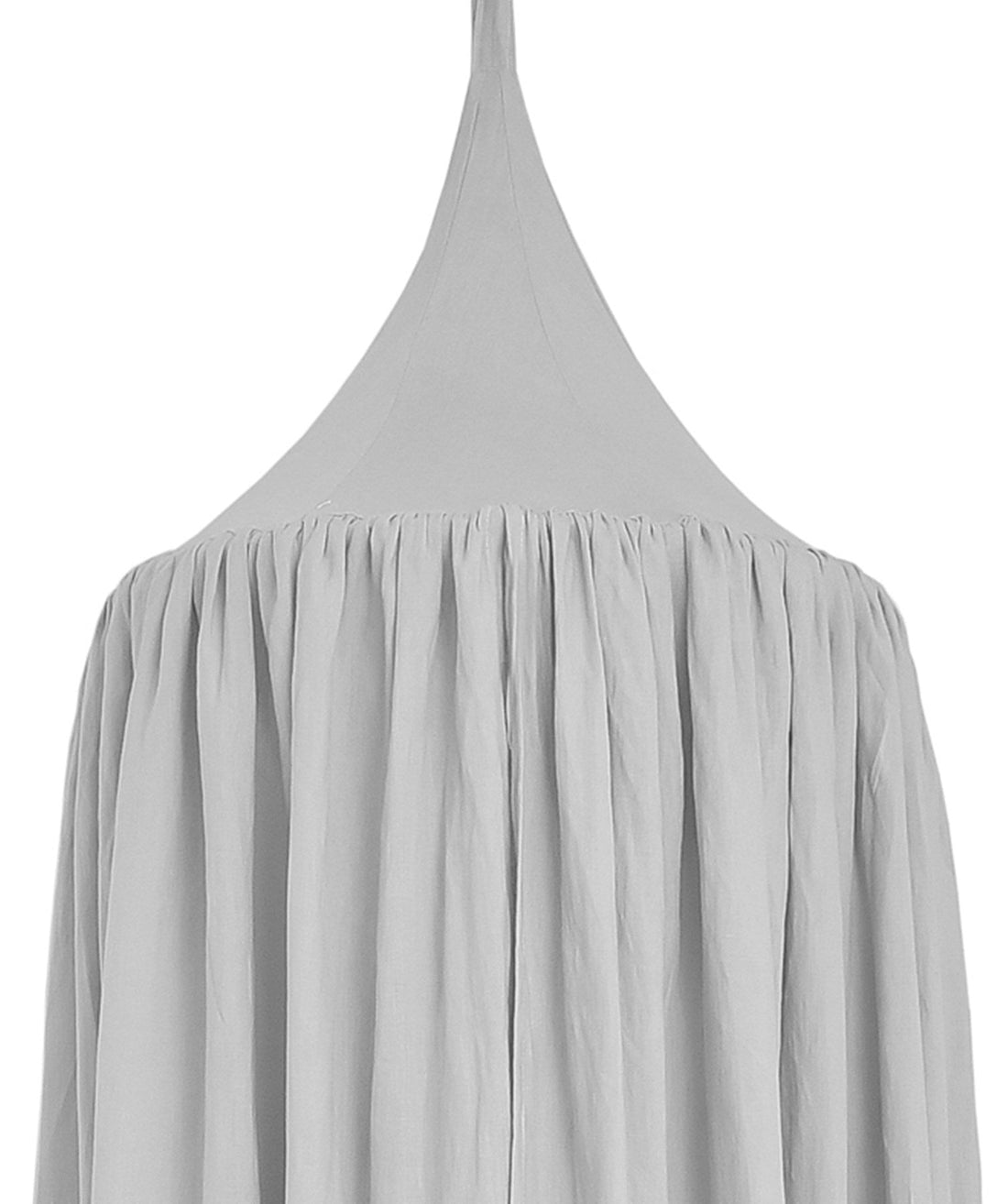 Bellamy Leinenbaldachin in Steingrau, OEKO-TEX zertifiziert, Ø 50 cm, 260 cm Länge, für das Kinderbett
