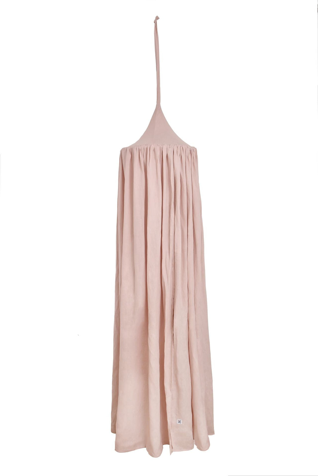 Bellamy Leinen-Baldachin in Dusty Pink, zartes Himmelszelt aus OEKO-TEX-zertifiziertem Leinen für das Kinderbett, 50 cm Durchmesser, 260 cm Länge