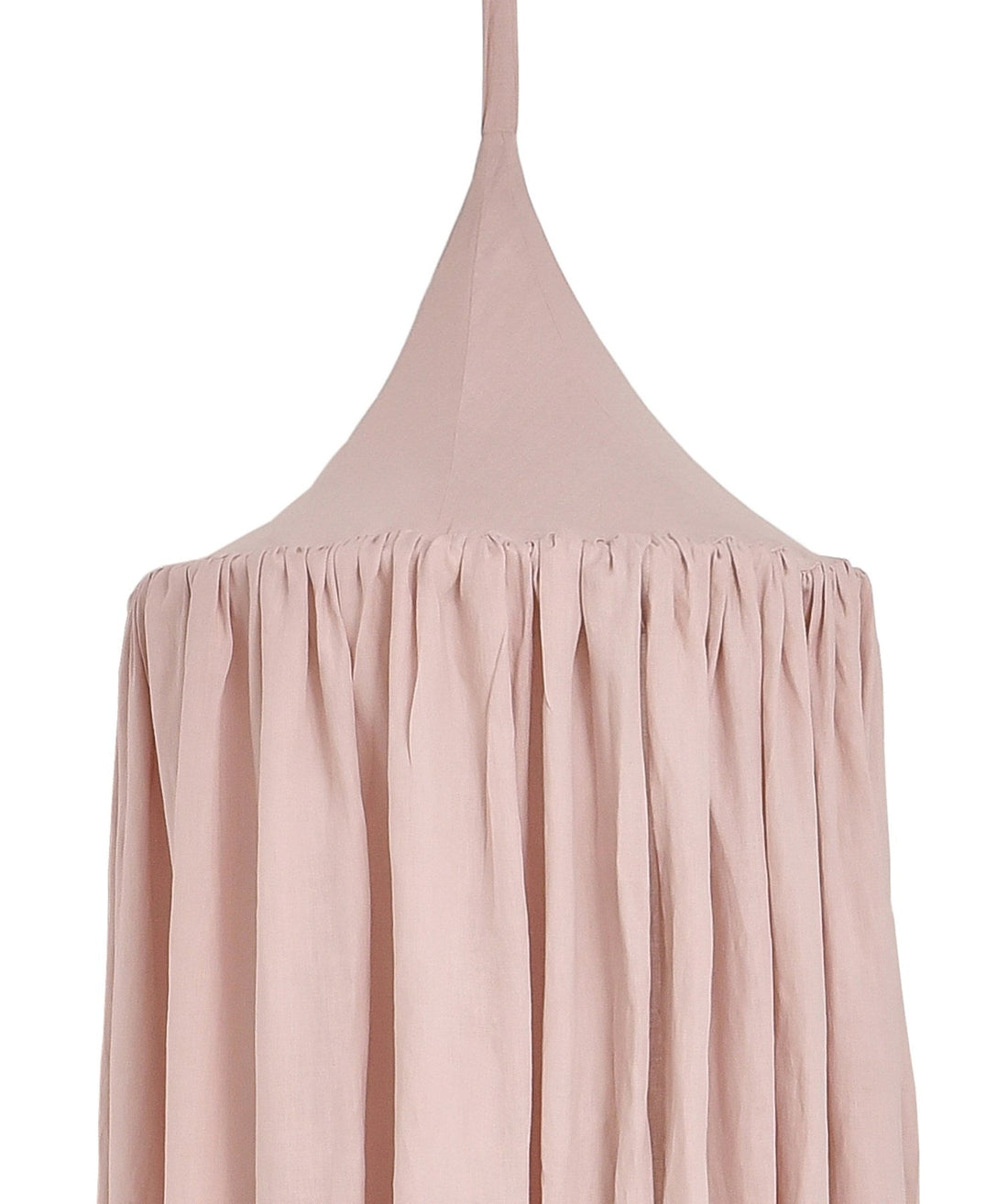Bellamy Leinen-Baldachin in Dusty Pink, zartes Himmelszelt aus OEKO-TEX-zertifiziertem Leinen für das Kinderbett, 50 cm Durchmesser, 260 cm Länge