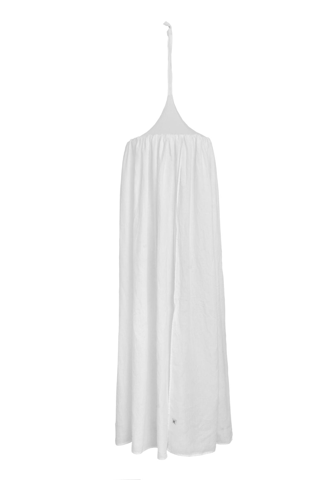 Bellamy Snowy White Leinen-Baldachin für Kinderbett, OEKO-TEX zertifiziert, 50 cm Durchmesser, 260 cm Länge, in Weiß