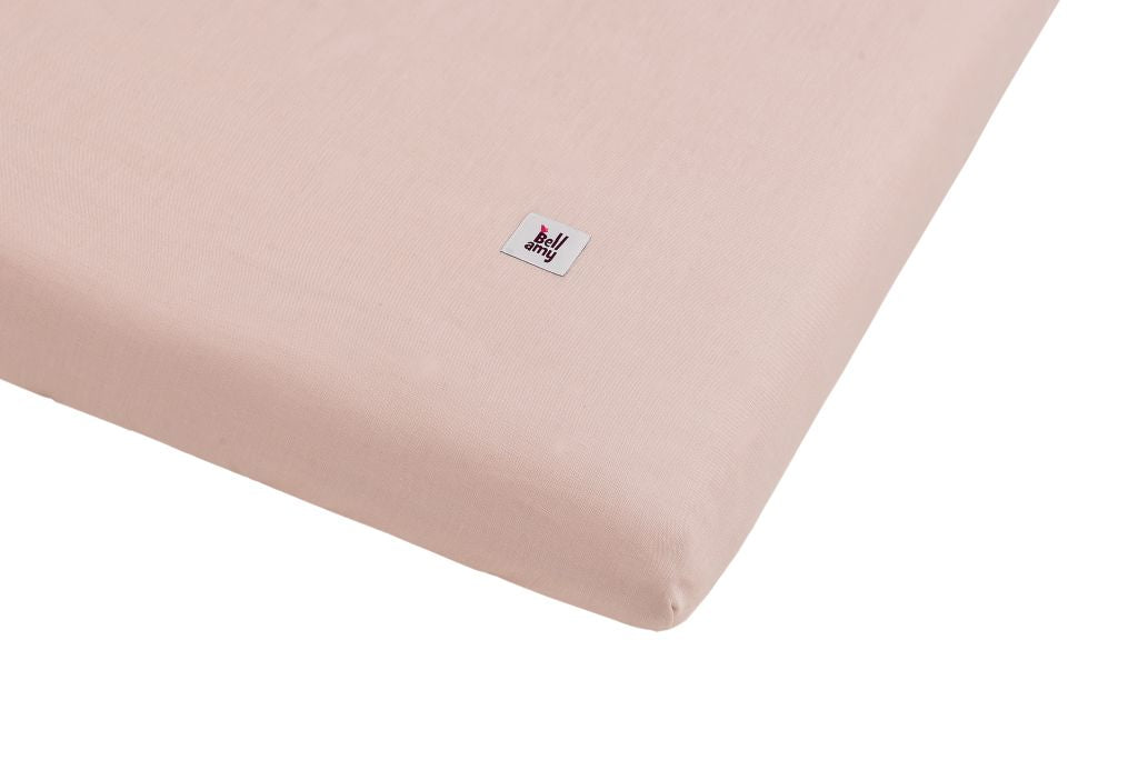 Bellamy Leinenbettlaken 60x120 cm in Dusty Pink für Babybetten, atmungsaktiv, antiallergisch und OEKO-TEX zertifiziert