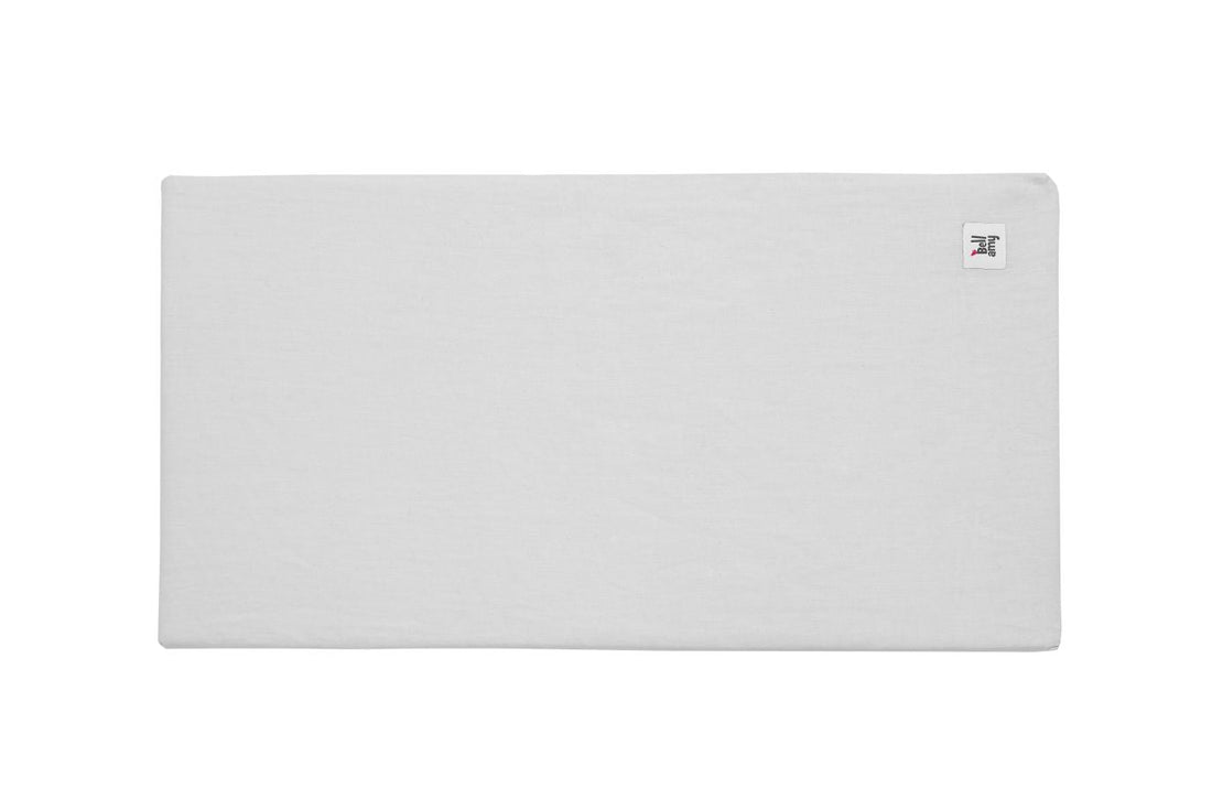 Bellamy Leinen-Wickelauflage für Kinderbett UP! in Steingrau, OEKO-TEX zertifiziert, 70x38x3 cm