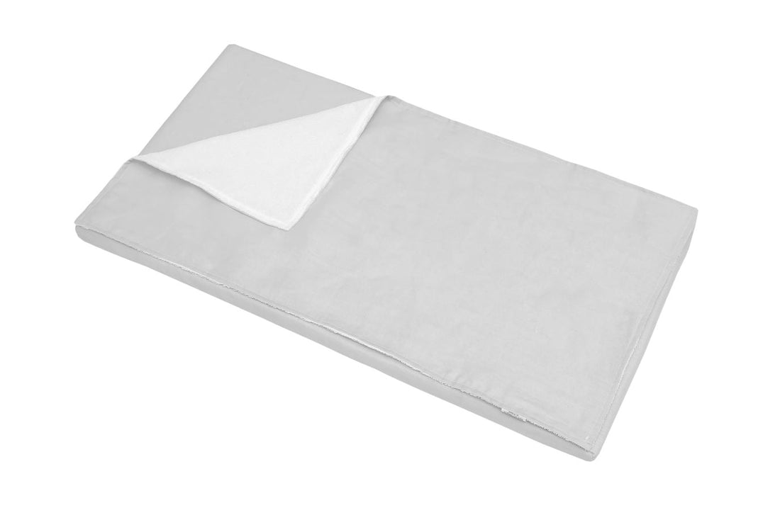 Bellamy Leinen-Wickelauflage für Kinderbett UP! in Steingrau, OEKO-TEX zertifiziert, 70x38x3 cm
