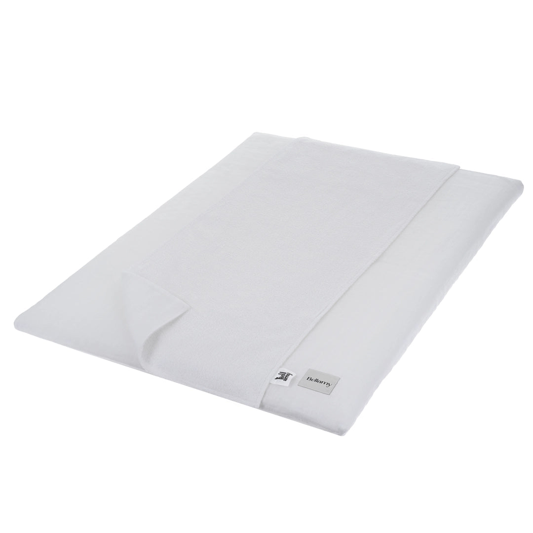 Bellamy Snowy Wickelauflage aus Leinen mit Bezug und Waschlappen