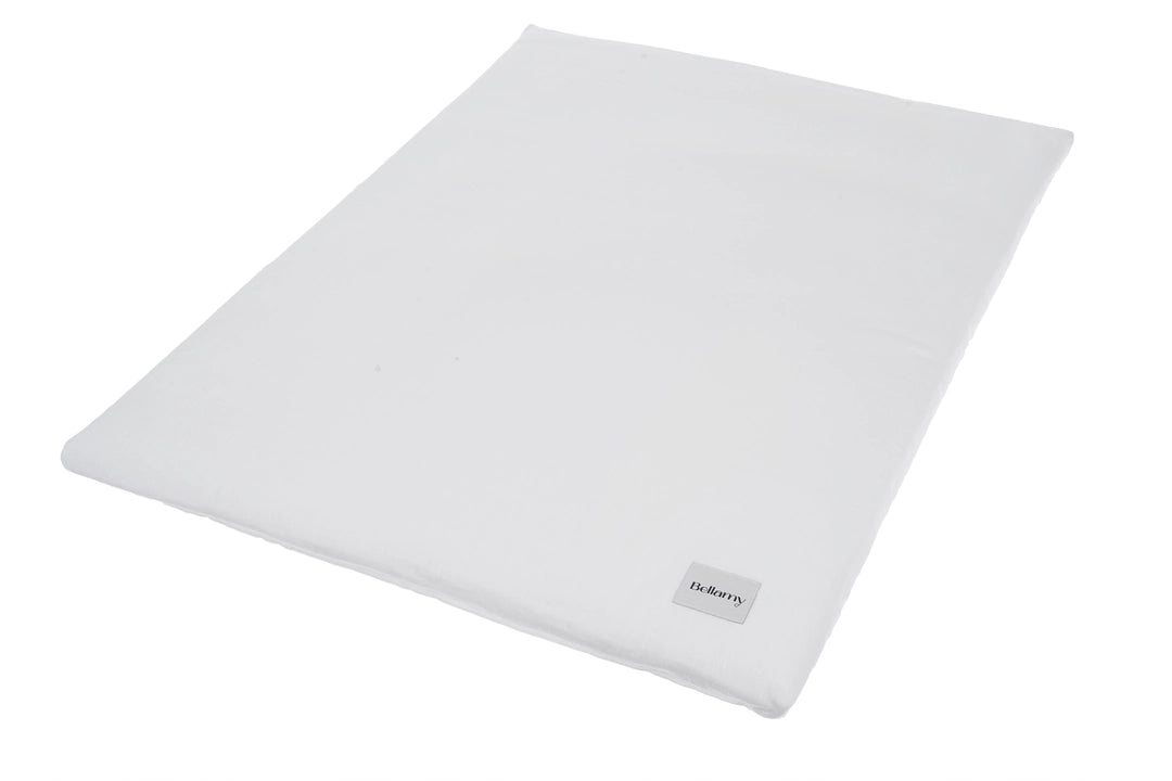Bellamy Snowy Wickelauflage aus Leinen mit Bezug und Waschlappen