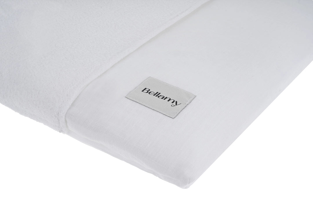 Bellamy Snowy Wickelauflage aus Leinen mit Bezug und Waschlappen