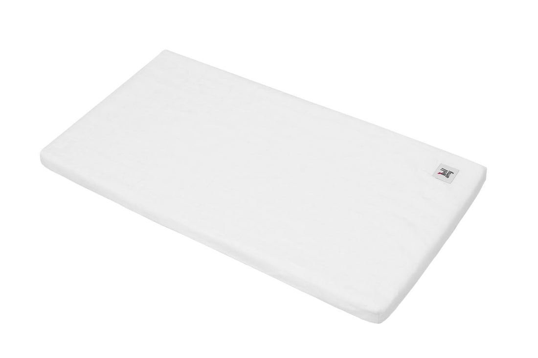 Bellamy Snowy White Leinenstoff-Wickelauflage für Kinderbett UP!, 70x38x3 cm, OEKO-TEX zertifiziert, antiallergisch