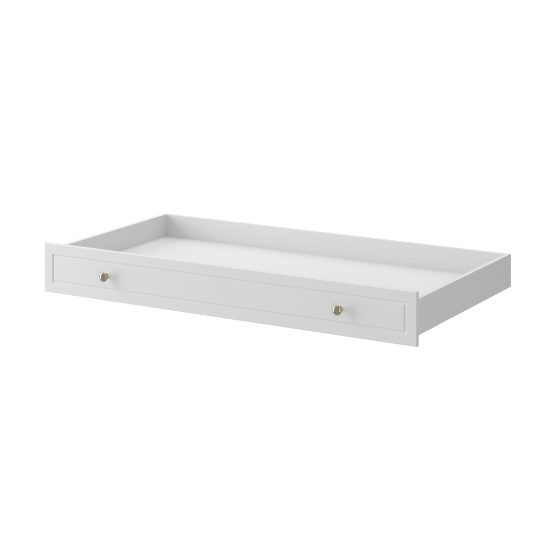 Bellamy Marylou Schublade Snow Bliss für Kinderbett 70x140 cm in Weiß mit leisen Schienen zur platzsparenden Aufbewahrung von Bettwäsche und Spielzeug
