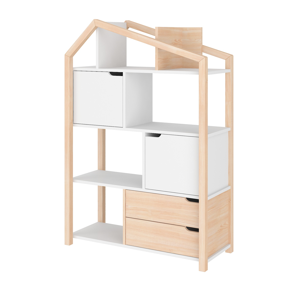 Bellamy Tatam Phoebe Kinderzimmer-Regal mit offenen Fächern, Schränkchen und Schubladen