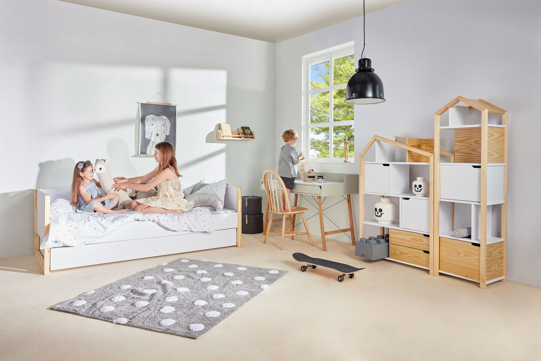 Bellamy Tatam Phoebe Kinderzimmer-Regal mit offenen Fächern, Schränkchen und Schubladen