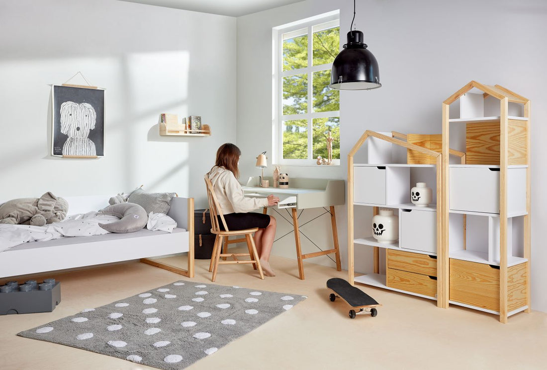 Bellamy Tatam Phoebe Kinderzimmer-Regal mit offenen Fächern, Schränkchen und Schubladen
