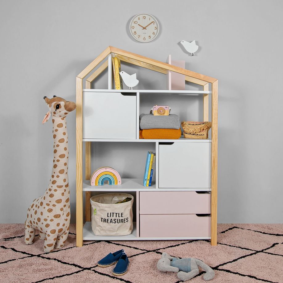 Bellamy Tatam Phoebe Kinderzimmer-Regal mit offenen Fächern, Schränkchen und Schubladen