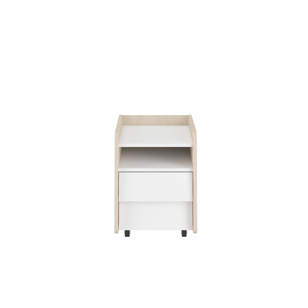 Bellamy So Sixty Rollcontainer mit 2 Schubladen im Retro-Design der 60er Jahre, mit hohen Holzbeinen und bodenschonenden Rollen, 41x54x54 cm
