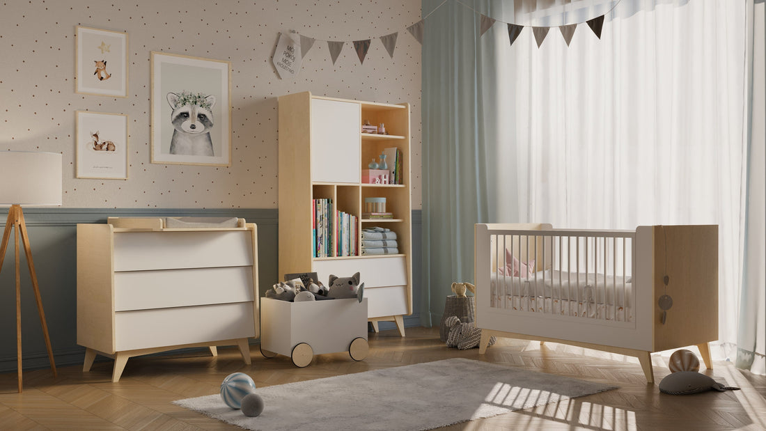 Bellamy So Sixty Wickelaufsatz in modernem Retro-Design der 60er Jahre, passend für die So Sixty Kommode, mit sicherer und komfortabler Wickelfläche