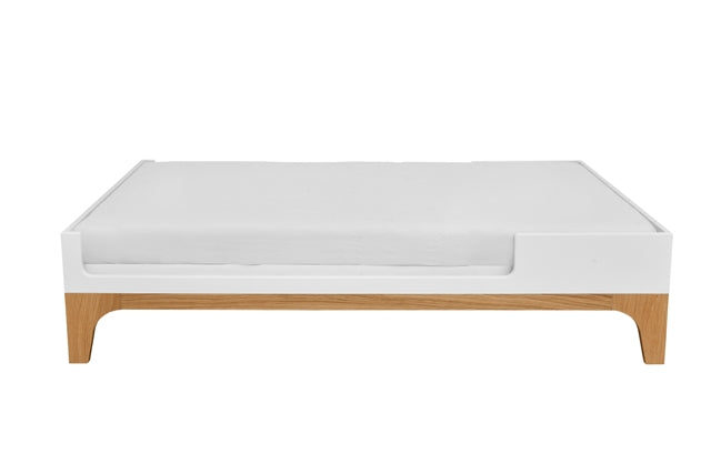 Bellamy Snowy White Leinen-Spannbettlaken 70x120 cm für Kinder, OEKO-TEX zertifiziert