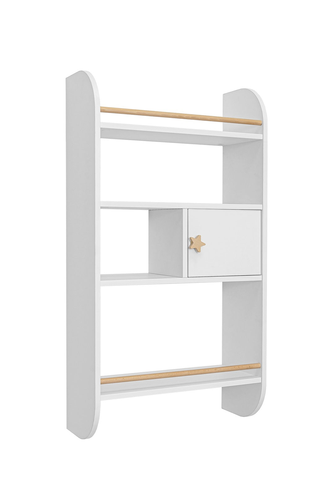 Bellamy Rainbow Wandregal mit Schrank und vier Ablagen im Kinderzimmer