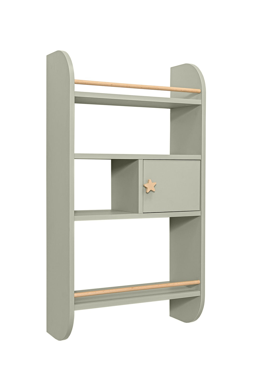 Bellamy Rainbow Wandregal mit Schrank und vier Ablagen im Kinderzimmer