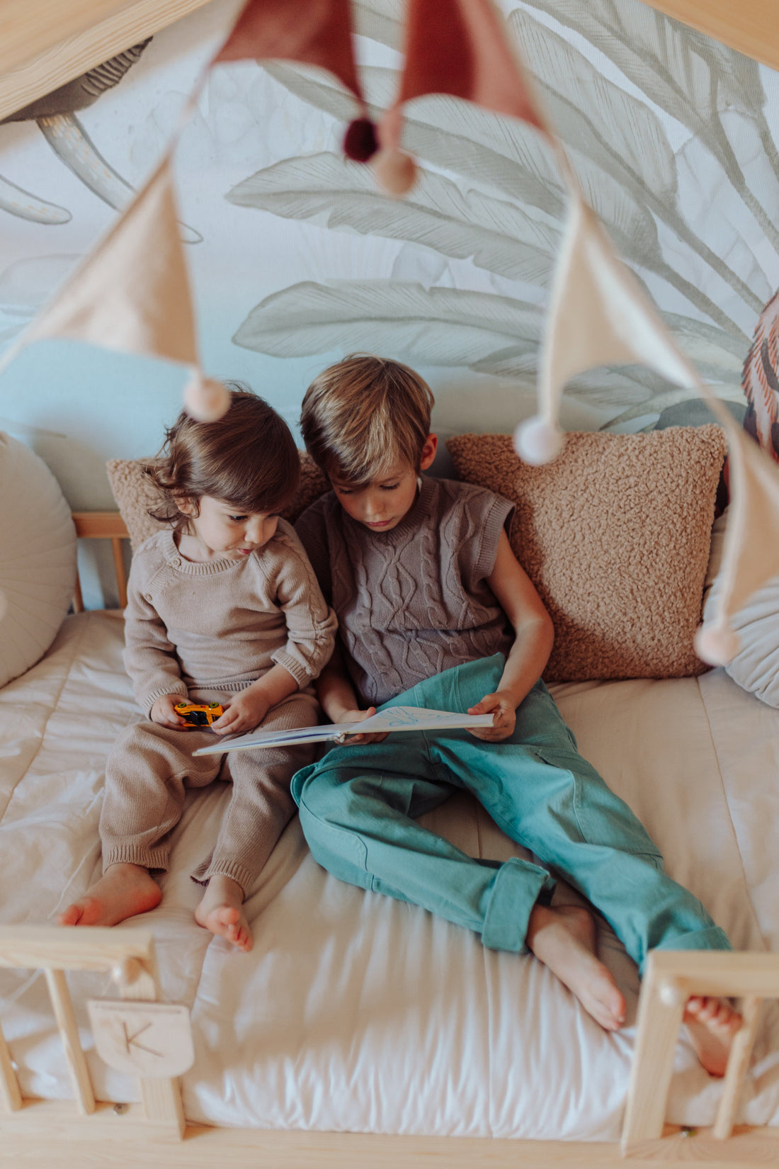 Dream Nest Hausbett 80x160 mit Rausfallschutz für Kinder
