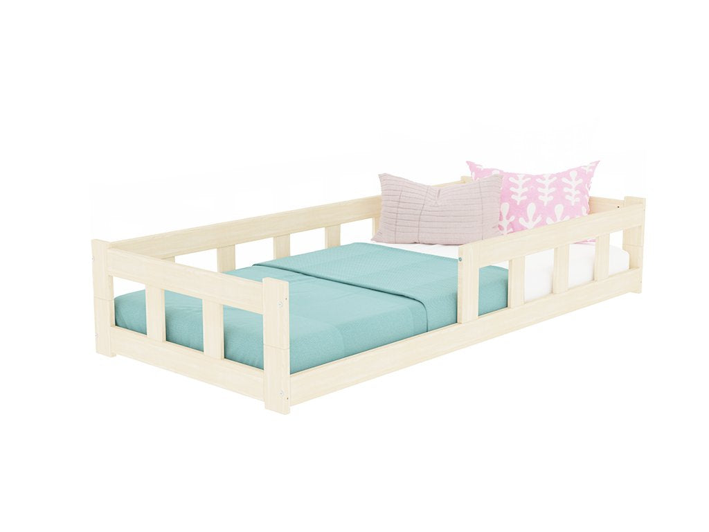 FENCE niedriges Einzelbett mit zwei Seitenwänden
