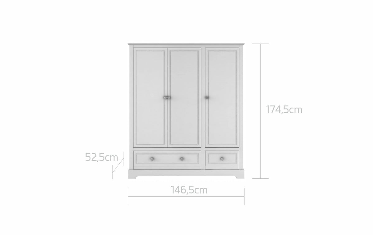 Marylou Kleiderschrank 3-Türig