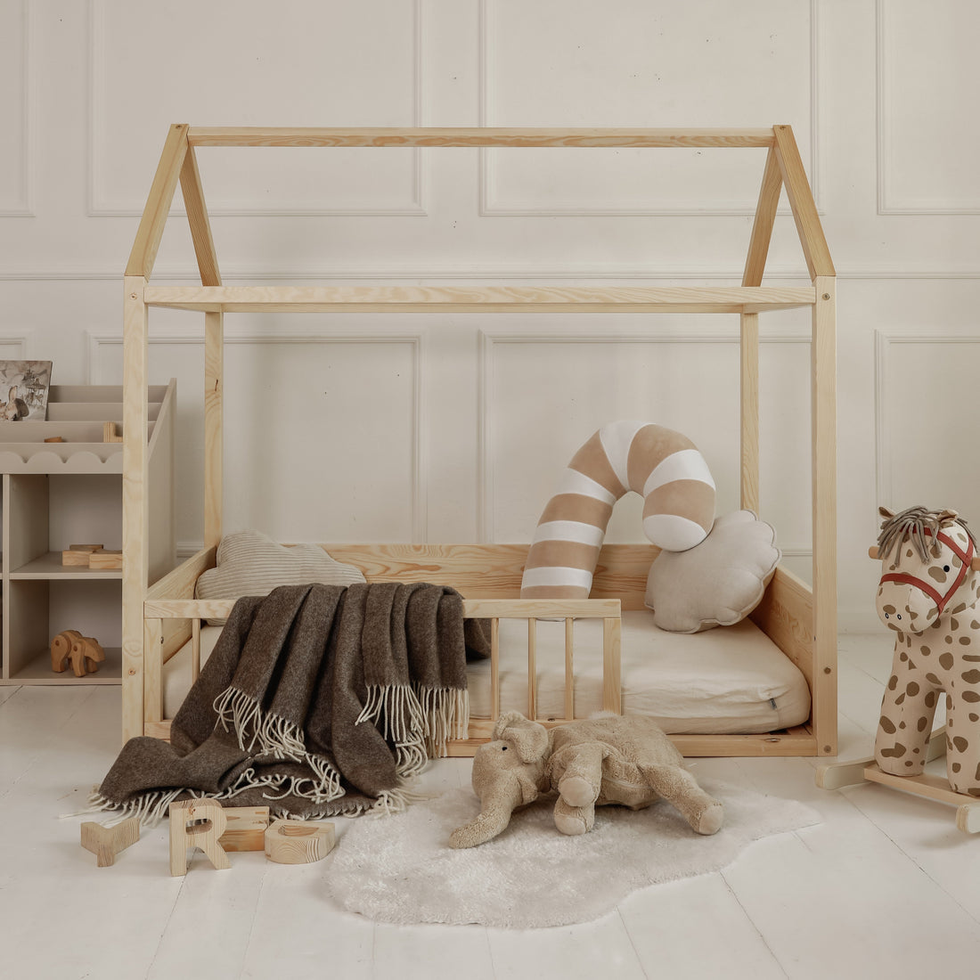 Bellamy Wood Nest Seitenpaneel-Set für Montessori-Bett 90x200 cm, drei Schutzpaneele für eine gemütliche und sichere Schlafumgebung für Kleinkinder