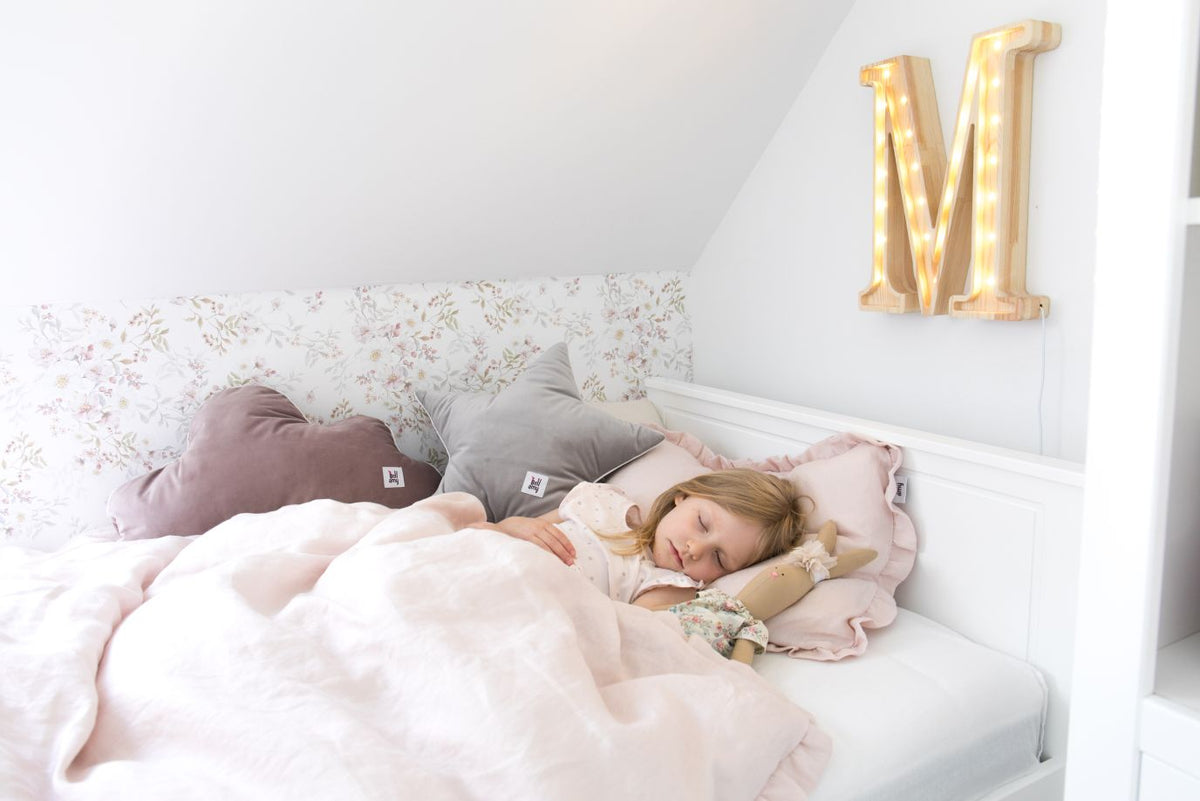 Bellamy Leinenbettlaken in Dusty Pink (90x200 cm), weiches, OEKO-TEX-zertifiziertes Kinderbettlaken aus natürlichem Leinen mit thermoregulierenden und antibakteriellen Eigenschaften
